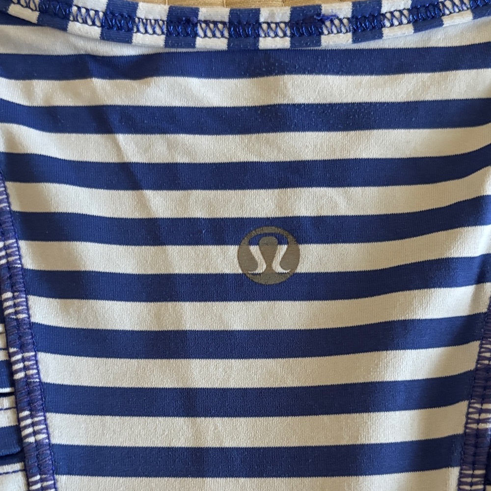 lululemon athletica Blue and White Striped Tank Top - Picture 4 of 5